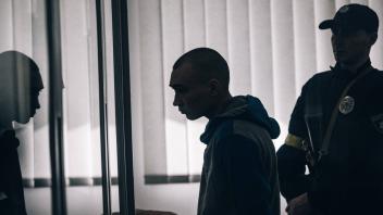 Second day of the trial of Sergeant Vadim Chicimarin, 21, for the murder of 62-year-old civilian Oleksander Chelipov, in