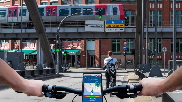 Programm PrioBike für digitalen Radverkehr in Hamburg. 