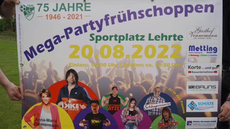 Ikke Hüftgold und Anna-Maria Zimmermann sind musikalisch die Höhepunkte beim „Mega-Partyfrühschoppen“ am 20. August in Haselünne-Lehrte. Karten für die Mega-Sause gibt es allerdings kaum mehr.