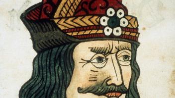 HANDOUT - Der kolorierte Holzschnitt aus dem 15. Jahrhundert zeigt Fürst Vlad III., genannt "Dracula". Foto: picture alliance / dpa