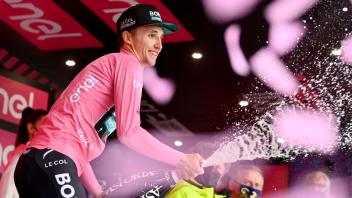 Jai Hindley hat die Führung in der Giro-Gesamtwertung übernommen. Foto: Massimo Paolone/LaPresse/dpa