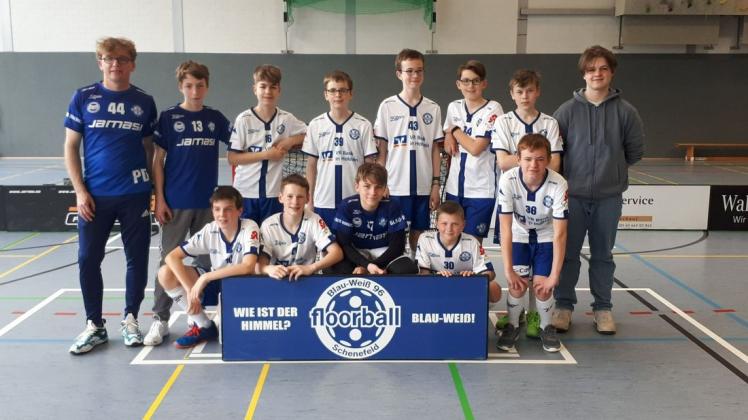 Starke Leistung: Die U13-Floorballer von Blau-Weiß 96 Schenefeld haben bei der Deutschen Meisterschaft den vierten Platz geholt.
