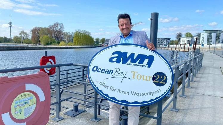 A. W. Niemeyer-Geschäftsführer Christoph Steinkuhl will im Rahmen der Ocean-Bay-Tour 2022 die Wasserfläche im neuen Schulauer Hafen bespielen. Und er denkt dabei auch schon eine Dimension größer.
