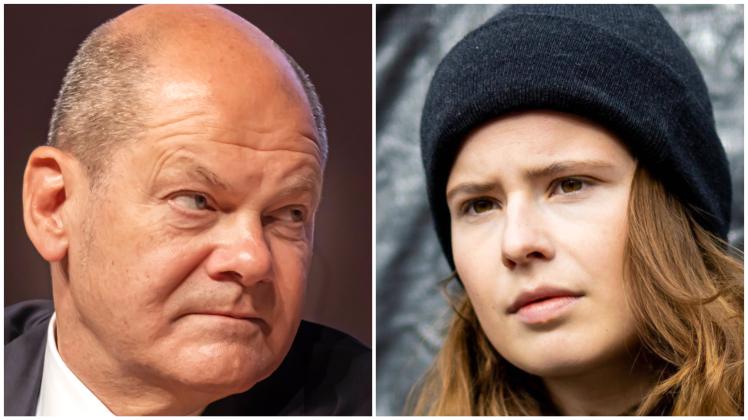 Luisa Neubauer wirft Olaf Scholz vor, Klimaschützer mit Nazis zu vergleichen.