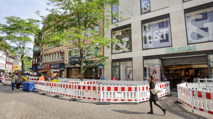 Osnabrück: #Baustellen Innenstadt. Hier in der Großen Straße. 31.05.2022 