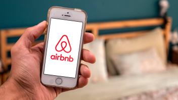 April 15, 2021, Barcelona, Catalonia, Spain: In this photo illustration, the Airbnb app seen displayed on a smartphone s