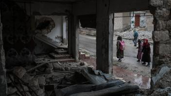 Nachwirkung der russischen Luftangriffe auf Idlib