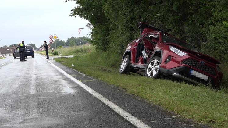 Zwei Autos stoßen auf Ibbenbürener Straße in Westerkappeln zusammen