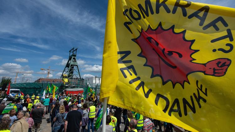 Protest gegen Atommülllagerung im Schacht Konrad