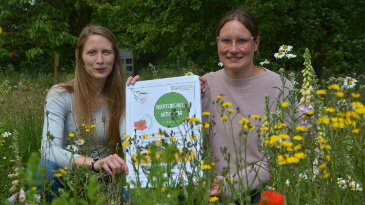 Die Vorfreude auf den zweiten Insektenschutz-Aktionstag steigt bei (von links): Biologin Katharina Warmuth und Biologin Beate Nicolai.