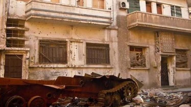 Zerstörtes Gebäude in der syrischen Stadt Homs. 