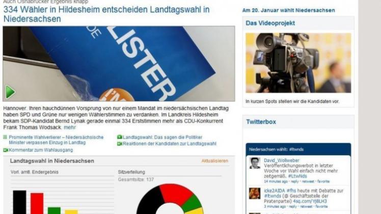 Auf noz.de und auf unseren Facebook-Angeboten folgten viele Nutzer unserer Wahl-Berichterstattung. Screenshot: NOZ