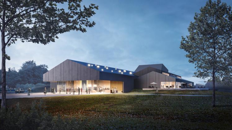 Eine Grafik des geplanten neuen Kulturhauses auf der Freiheit in Schleswig