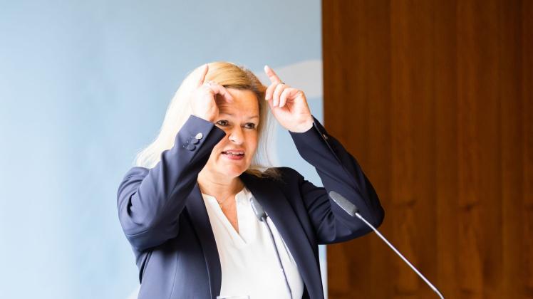 Die Bundesministerin für Inneres und Heimat: Nancy Faeser (SPD). Foto: Christoph Soeder/dpa