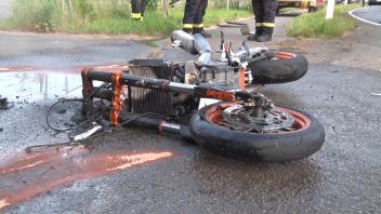 In Badbergen stieß ein Motorrad mit einem Pkw zusammen.