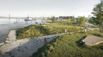 Aus der Asphaltwüste sollte eine grüne Oase werden: 2021 präsentierten Stadt und Architekten ihre Pläne für die Umgestaltung des Stadthafens.