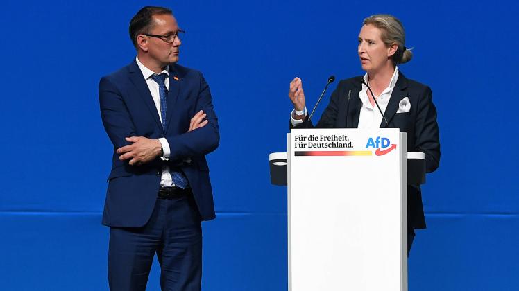 13. Bundesparteitag der Alternative für Deutschland am 17.06.2022 in der SACHSENarena in Riesa Tino Chrupalla ( Bundessp
