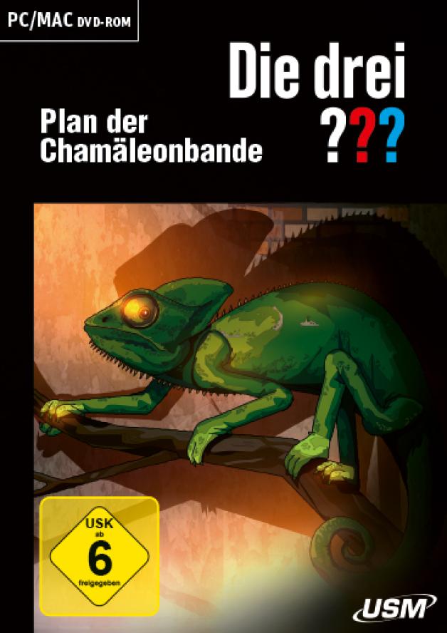 Das Computerspiel „Die drei ??? - Plan der Chamäleonbande“ ist bei USM erschienen. Das Computerspiel „Die drei ??? - Plan der Chamäleonbande“ ist bei USM erschienen.