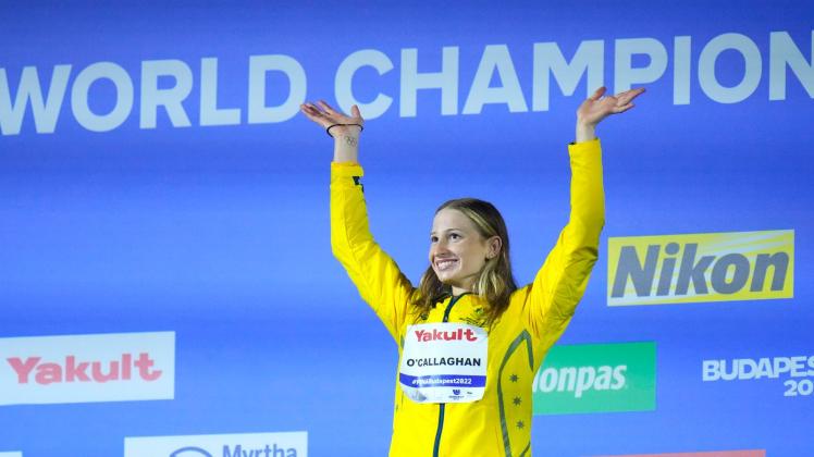 Hat bereits ihre dritte WM-Medaille geholt: Mollie O&apos;Callaghan aus Australien. Foto: Petr David Josek/AP/dpa