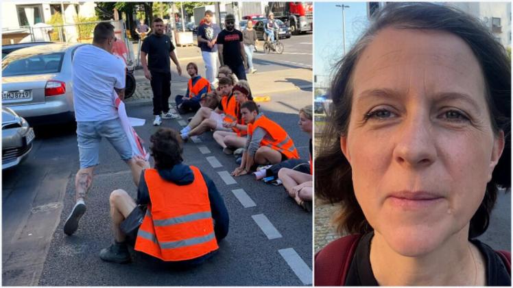 Unsere Korrespondentin Rena Lehmann war am Freitagmorgen in Berlin bei einer Verkehrsblockade durch Klimaaktivisten.