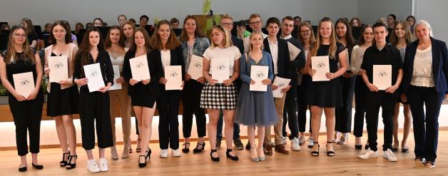 Die Klasse 10 a der Bödiker Oberschule Haselünne im Jahr 2022.