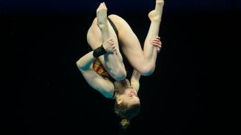 Wasserspringerin Christina Wassen hat bei den Weltmeisterschaften Platz zwölf belegt. Foto: Petr David Josek/AP/dpa