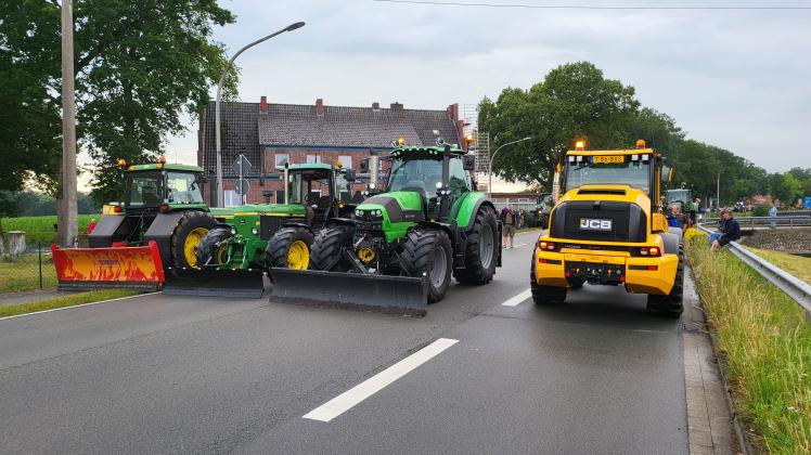 Protest der niederländischen Landwirte in Haren-Rütenbrock