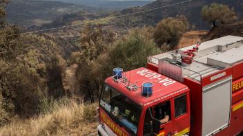 ARCHIV - Auch im Sommer vergangenen Jahres halfen deutsche Feuerwehrleute, die Brände in Griechenland zu löschen. Foto: Socrates Baltagiannis/dpa