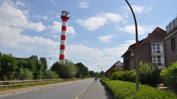 Der Leuchtturm ist Wahrzeichen des Stadtteils Glückstadt Nord.