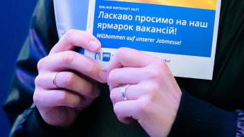 Jobmesse für ukrainische Geflüchtete