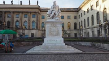 BERLIN, GERMANY - CIRCA JUNE 2019: Statue of Alexander von Humboldt dedicated by the Habana University as the second dis