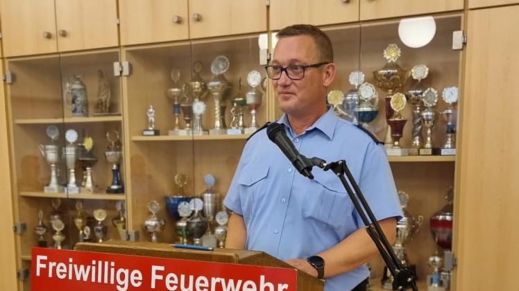 Kann stolz sein auf die Feuerwehr in Bahlen: Wehrführer André Hilpert.
