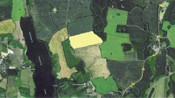 Der etwa 23 Hektar große Bereich Hohenkamp in der Gemeinde Grebin ist für eine Photovoltaikanlage geeignet und soll auch bebaut werden.