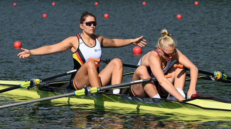 Nicht voll zufrieden waren Pia Greiten (rechts) und Frauke Hundeling  mit der zweiten Hälfte des Finalrennens in Luzern.