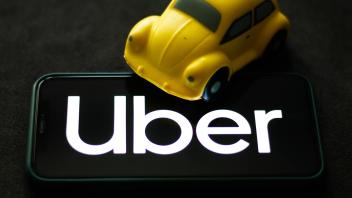 Ride-Hailing Apps Photo Illustration Uber logo displayed on a phone screen is seen in this illustration photo taken in K