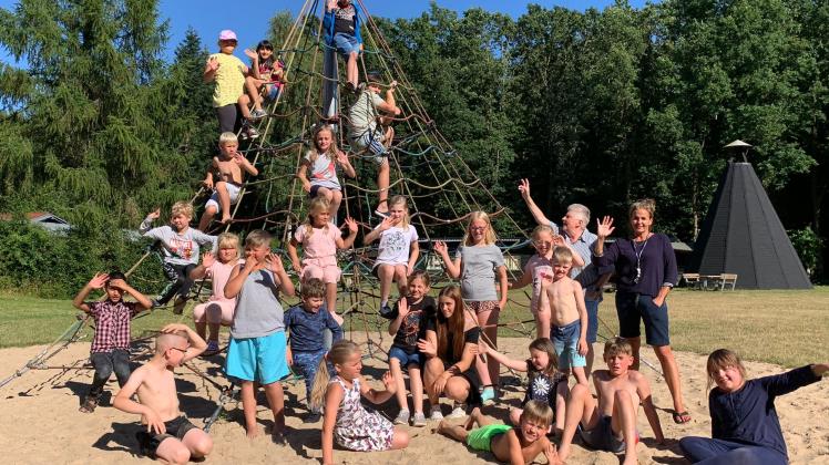 Beim Klettern hatten die Kinder viel Spaß.