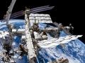 Das ist die Internationale Raumstation ISS. Russland will dort nicht mehr mit anderen Ländern zusammenarbeiten. Foto: -/NASA/dpa