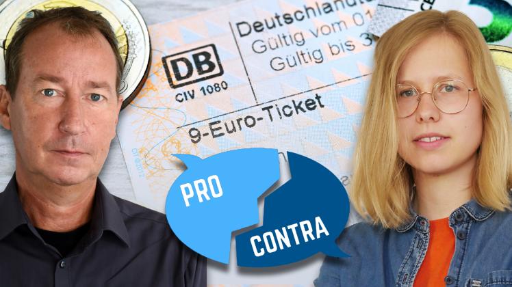 Holger Kankel und Katharina Golze diskutieren, ob das 9-Euro-Ticket fortgeführt werden sollte.