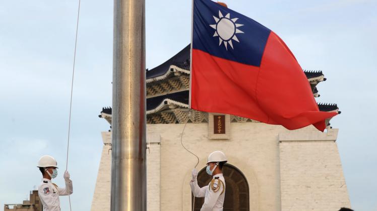 Flaggenzeremonie in Taiwan
