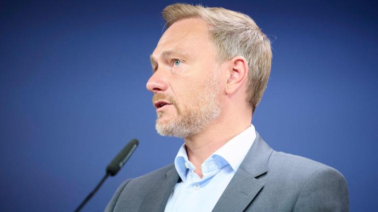 German Finance Minister Christian Lindner addresses a press conference in Berlin in July 27, 2022. (Photo by Christian Spicker / AFP)