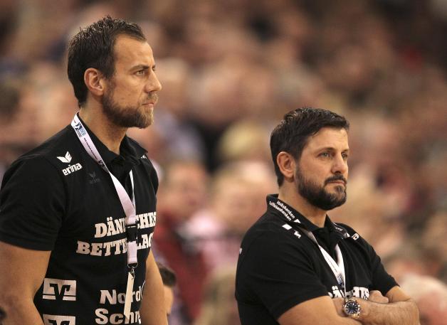 Holger Glandorf's playmaker: SG coach Mike Machulla (left) with former Flensburg coach Lubomir Vranjes from 2012 to 2017.