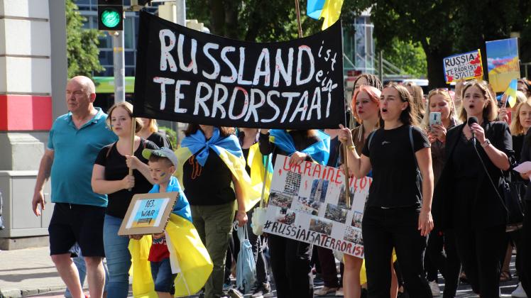 Ukrainische Demonstration in Osnabrück, 6. August 2022