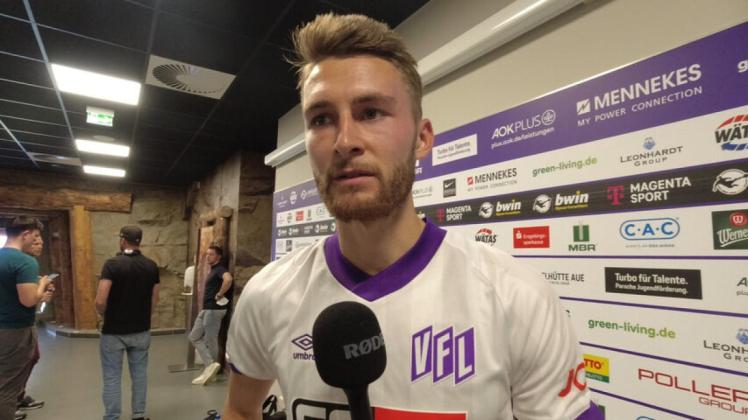 VfL-Torschütze Felix Higl nach dem 1:1 gegen Aue Unknown