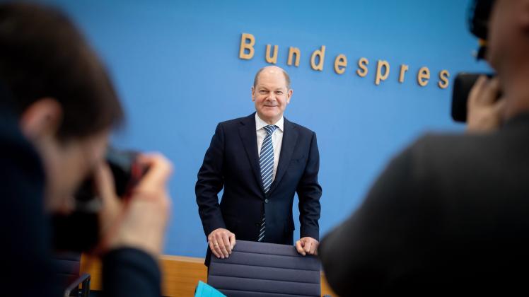 Pressekonferenz von Bundeskanzler Scholz