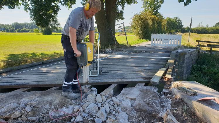 Melle, Stadtverwaltung, Violenbach, Brücke, Sanierung