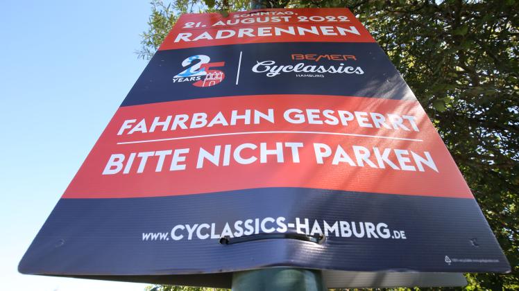 Die Straßen sollen für die Cyclassic-Radprofis frei sein. Deswegen werden Anwohner gebeten, vor dem Rennen nicht am Fahrbahnrand zu parken.