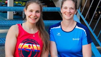 Katja Lukic (links) und Svenja Hammerschmidt sind begeisterte Sportlerinnen und präsentieren die beliebtesten Kurse in dieser Saison. 