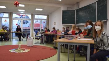 In den Grundschulen Barkelsby (Foto), Fleckeby, Rieseby und Waabs sind Raumluftfilter im Einsatz. 