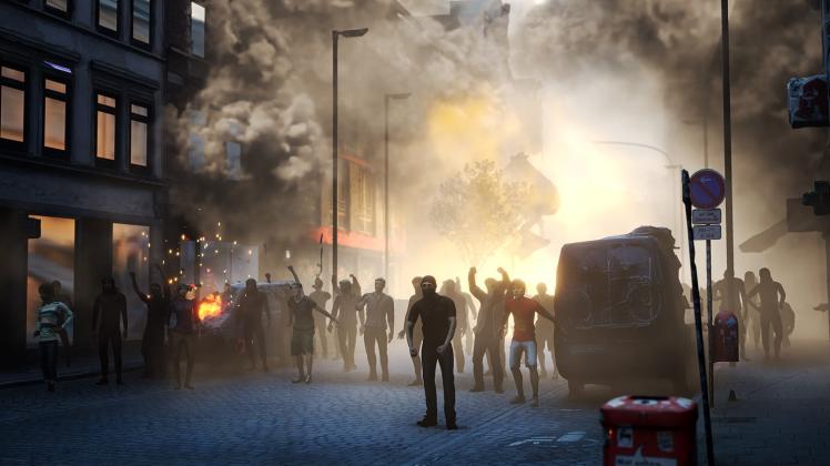 Brennende Autos, zerstörte Schaufenster und wütende Demonstranten: In der VR-Ausstellung vom Discovery Dock bekommt man einen Eindruck davon, wie es im Juli vor sechs Jahren im Hamburger Schanzenviertel aussah.