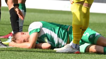 ARCHIV - Werders Amos Pieper hatte im Spiel gegen den VfB Stuttgart eine Schädelprellung erlitten. Foto: Carmen Jaspersen/dpa - Nutzung nur nach schriftlicher Vereinbarung mit der dpa